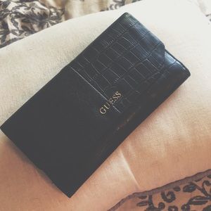 Black Leather Guess Wallet